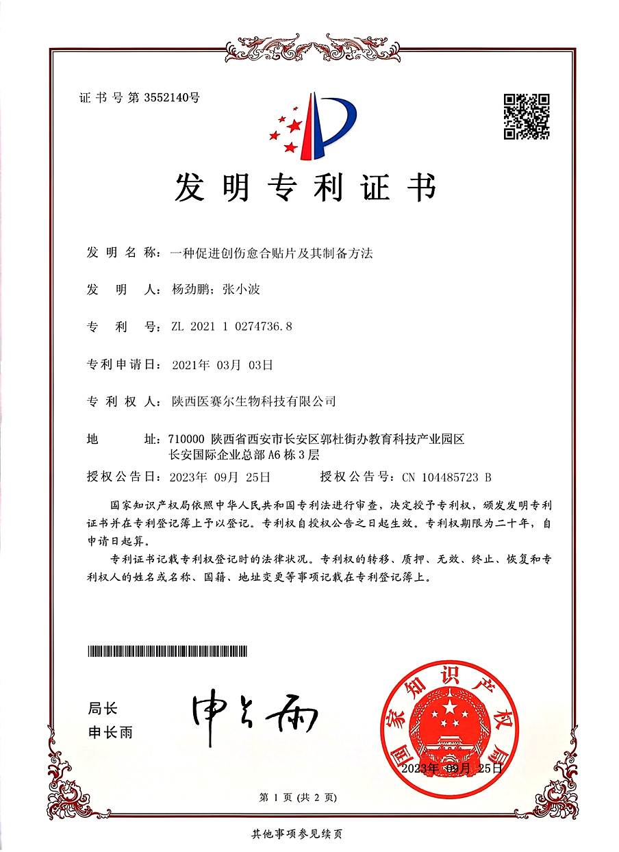 一种促进创伤愈合贴片及其制备方法